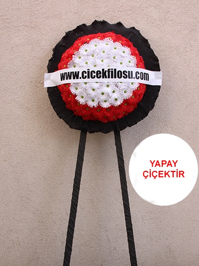 Kırmızı Beyaz Yapay Çelenk