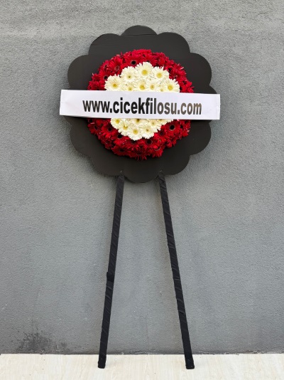 Kırmızı - Beyaz Cenaze Çelengi