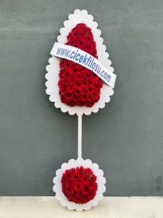 Tek Renk Kırmızı İkili Düğün Sepeti