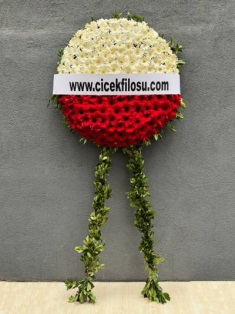 Kırmızı Beyaz Cenaze Çelenk