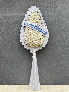 Beyaz Gerbera Ayaklı Sepet